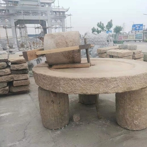 老石器老石板和老磨片在景觀中的應用